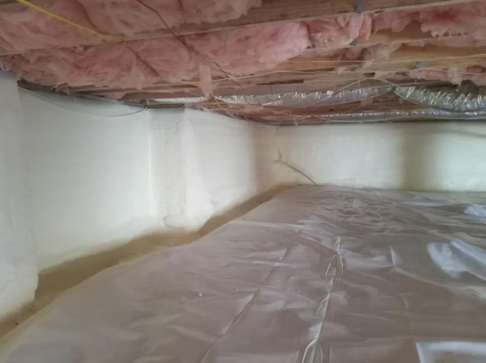 Crawl space encapsulation with closed-cell spray foam for Spray Foam Roofing Repair in Bainbridge